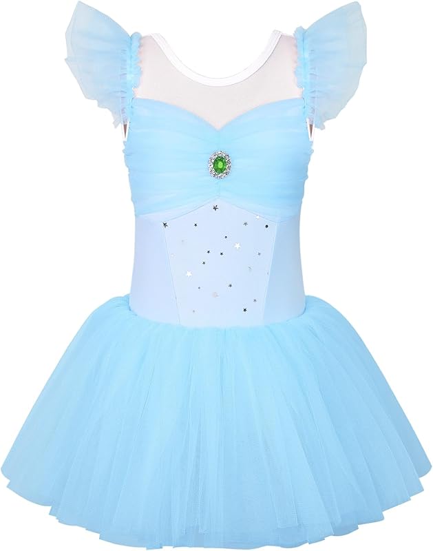 ZNYUNE Girls Kids Ballet Dress Princess Sparkly Ballet Leotards Tutu Girls Dancewear Costume