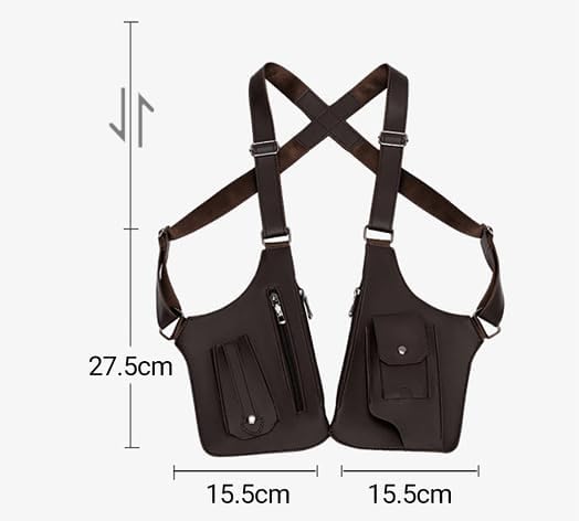 Double Shoulder Armpit Bag, Anti-Theft Hidden Underarm Strap Wallet Pocket Holster Phone Leisure Double Shoulder Pouch