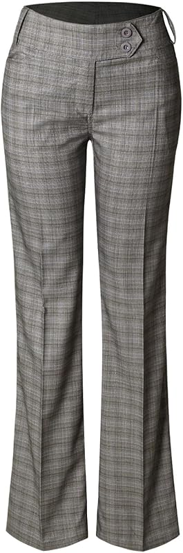 Design by Olivia Women's Relaxed Boot-Cut Office Pants Trousers Slacks