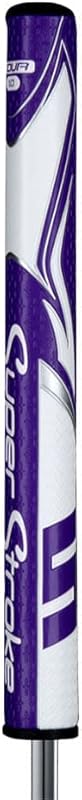 SuperStroke Zenergy Tour 2.0 Golf Putter Grip with No Taper Enhanced SPYNE Technology, New Multi-Zone Texturing and Tech-Port, Pink/White