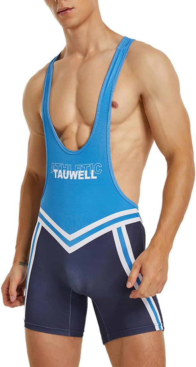 Men's Wrestling Singlets Athletic Supporters Slim Fit Sport Bodysuit Sleeveless Active Wrestling Leotard Jumpsuits