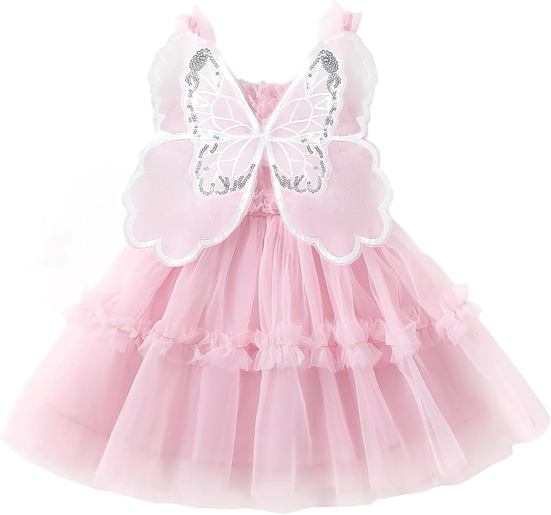 Baby Girl Dress Tulle Fairy Dress Toddler Girl Butterfly Summer Dresses Tutu Sundress Birthday Party Princess Clothes