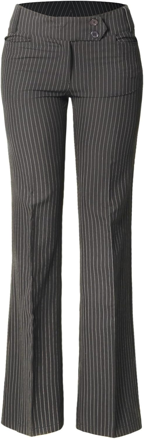 Design by Olivia Women's Relaxed Boot-Cut Office Pants Trousers Slacks