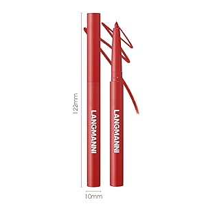 LANGMANNI 12 Colors Sculpting Matte Velvet Lip Liner Set,Smooth Creamy Texture,Waterproof And High Pigmented For Girls Daily Application Lip Makeup