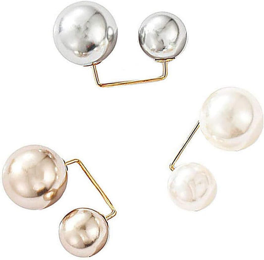brooches for women, la luen Bow Brooch Pins Sweater Shawl Clips Faux Pearl Brooch Pins for Women