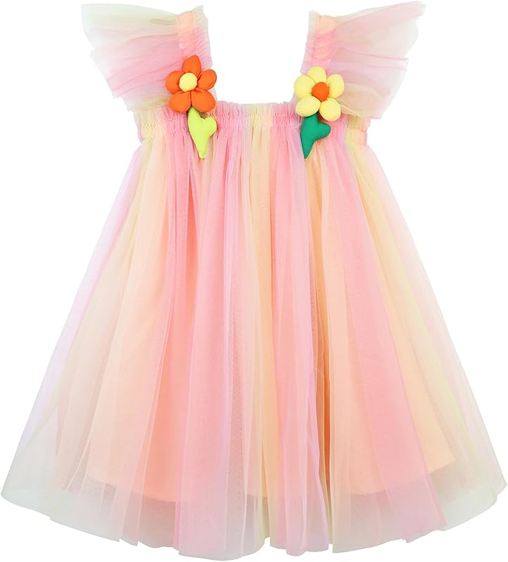 AGQT Baby Girls Tutu Dress Tulle Sundress Size 9M-5T