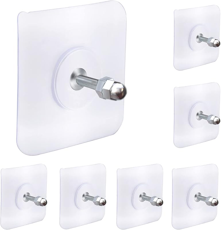 AIERSA 13 Pack Wall Hooks for Hanging,Screw Free Sticker for Mount Wall Shelf, 2 in 1 Reusable Adhesive Hooks Heavy Duty, Waterproof Rustproof and Oilproof for Kitchen, Bathroom, Home, Office(16mm)