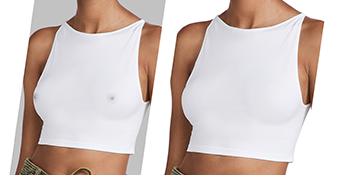 VOCH GALA Nipple Covers 2 Pairs-Seamless and Sheer Adhesive Silicone Nipple Pasties for Women Reusable, Sticky Breast Petals