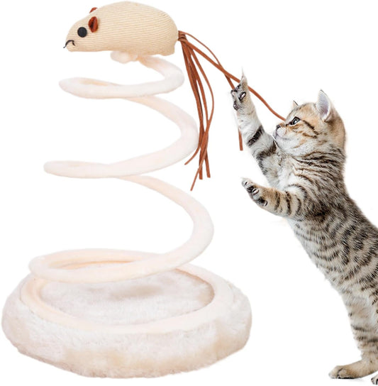 Generisch Katzen Spiralfeder Spielzeug | Interaktives Bewegungsspielzeug Für Katzen | Bereicherung Mit Mäusespielzeug Für Alle Rassen & Größen Katzenkinder Langeweile Reduzieren