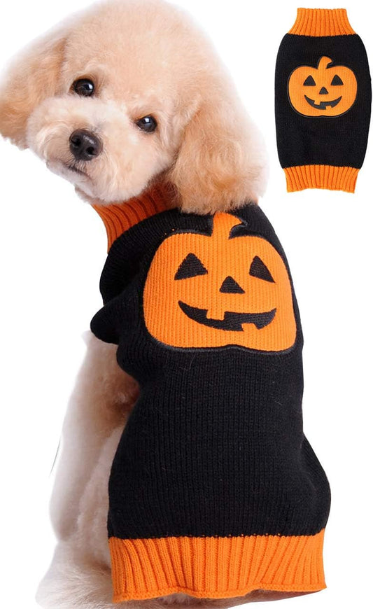Pet Holiday Halloween Pumpkin Pet Clothes Dog Sweater