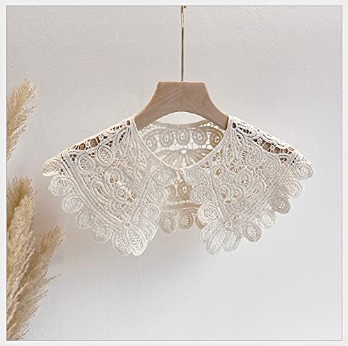 Hollow Crochet Flowers Detachable Collar Shawl Fake Collar False Collar