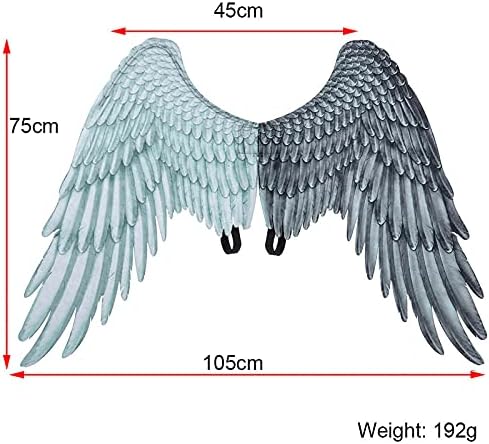 Alodidae 3D Angel Wings Costume with Elastic Straps Halloween Party Mardi Gras Cosplay Accessory