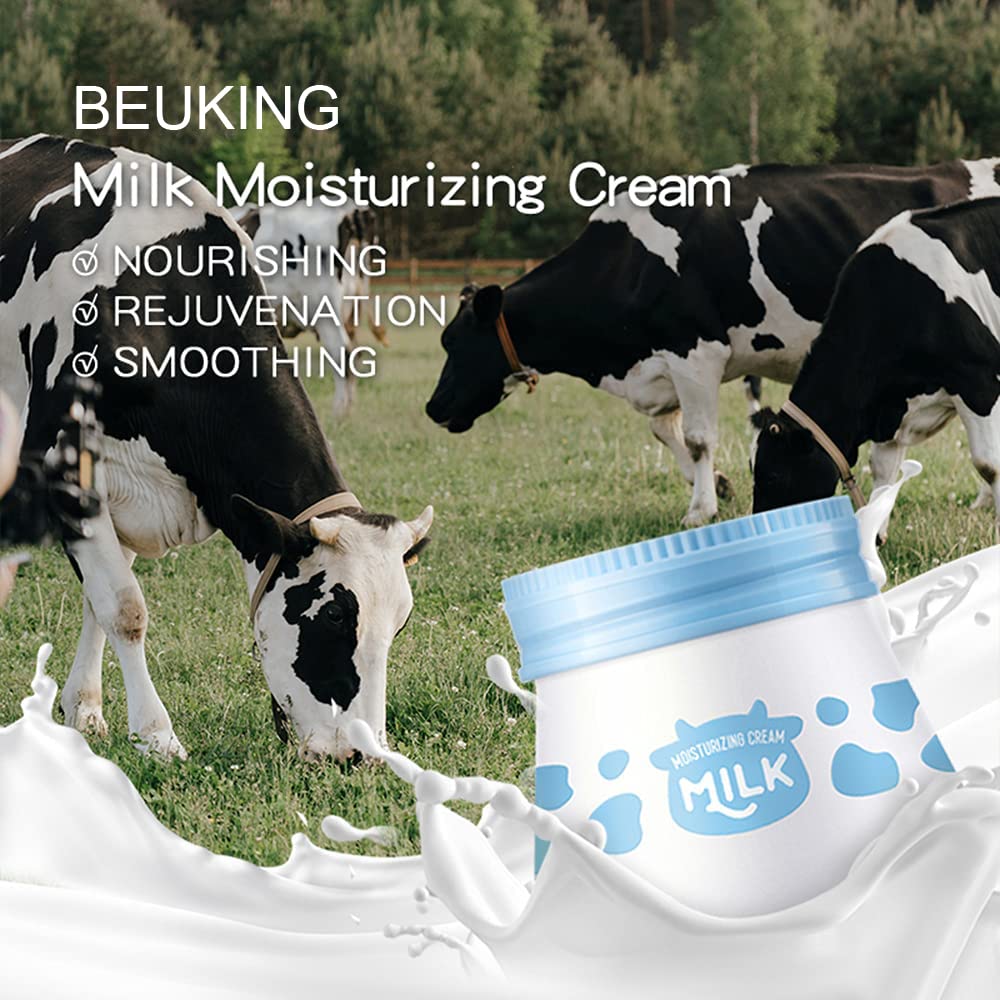 Face Milk Cream, Moisturizing Nourish Skin, Repair Face Moisturizer to Hydrate & Smooth Dry Skin, Firm Skin Day & Night Cream for Girl Women Daily Care