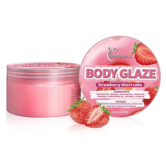 Body Cream 200g High Nourishment Nourishing Body Spring Water Fruity Series - Strawberry Scent Long-lasting Moisturizing for Daily Body Care