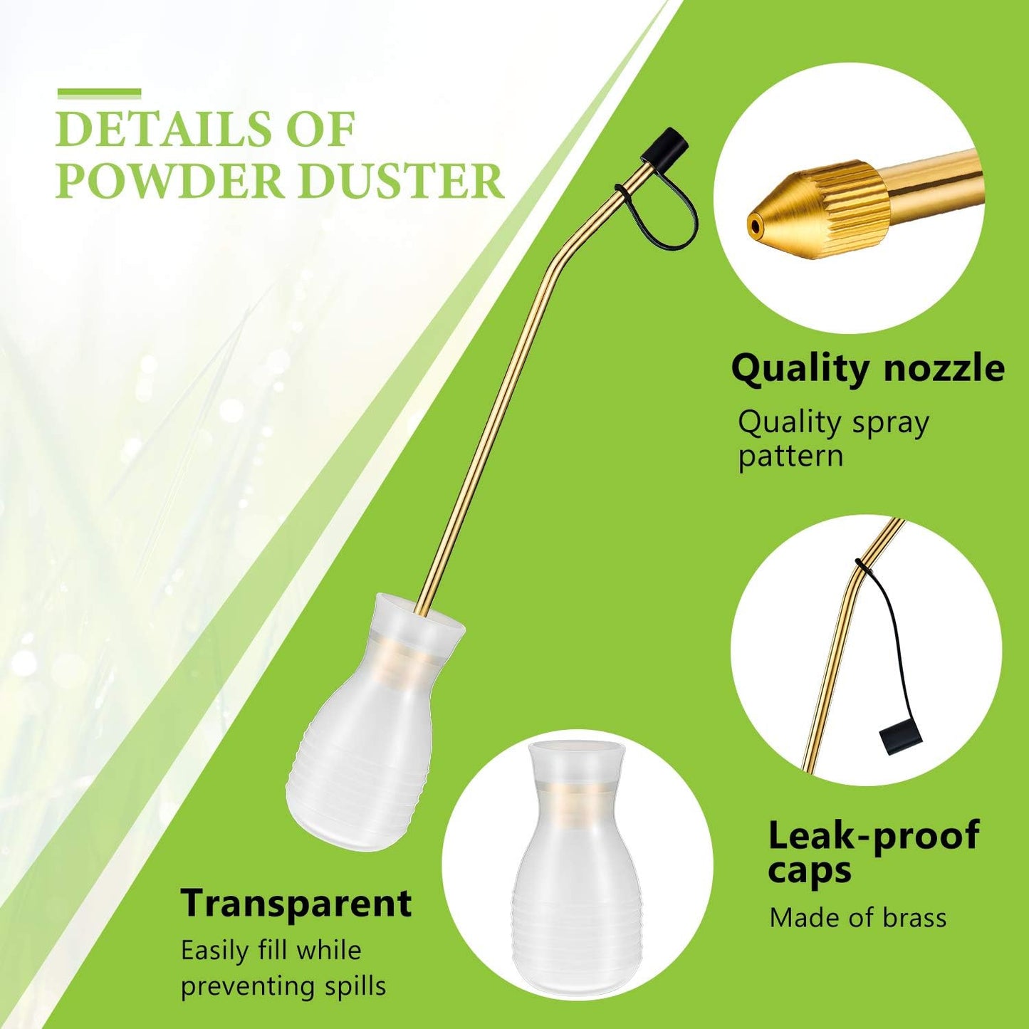 Boao Garden Sprayer Applicator Bulb with Long Copper Tube for Organic Gardening Agricultural Supplies and Control Accessories(Simple Style,1 Piece)