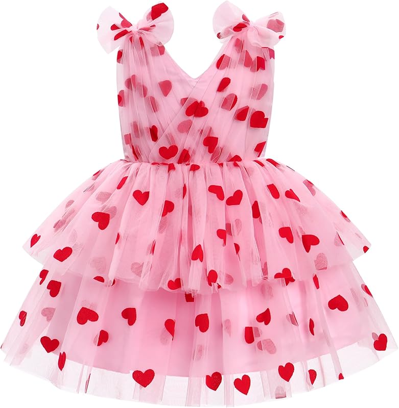 IMEKIS Toddler Girls Butterfly Birthday Dress Rainbow Tulle Formal Wedding Party Ruffle Tutu Dresses Photo Shoot