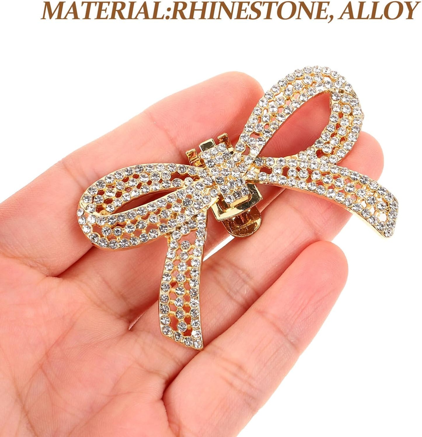 GALPADA Bow Shoe Clips: Satin and Rhinestone Elegant Jewelry - Removable Decorative Buckle for Women's Wedding Party Heels, Flats, Pumps