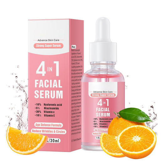 Vitamin C Serum For Face, Anti Aging Facial Serum with Vitamin C, Hyaluronic Acid, Vitamin E, Brightening, Repairing Essence, Hydrating Serum for Face, for Dull Skin & Fine Lines 30ml