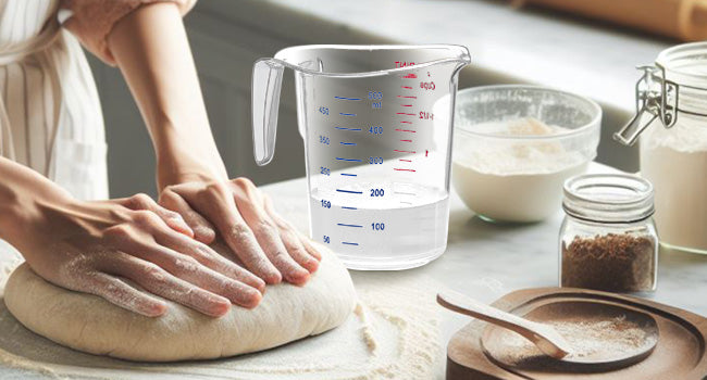 Amazing Abby - Melissa - Unbreakable Plastic Measuring Cups (3-Piece Set), Food-Grade Measuring Jugs, 1/2/4-Cup Capacity, Stackable and Dishwasher-Safe, Great for Oil, Vinegar, Flour, More