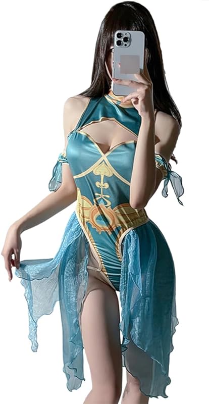 SINROYEE Women Sexy Cosplay Lingeries Anime Maid Dress Halloween Chinaese Classical Cosplay Princess Dancer Outfit