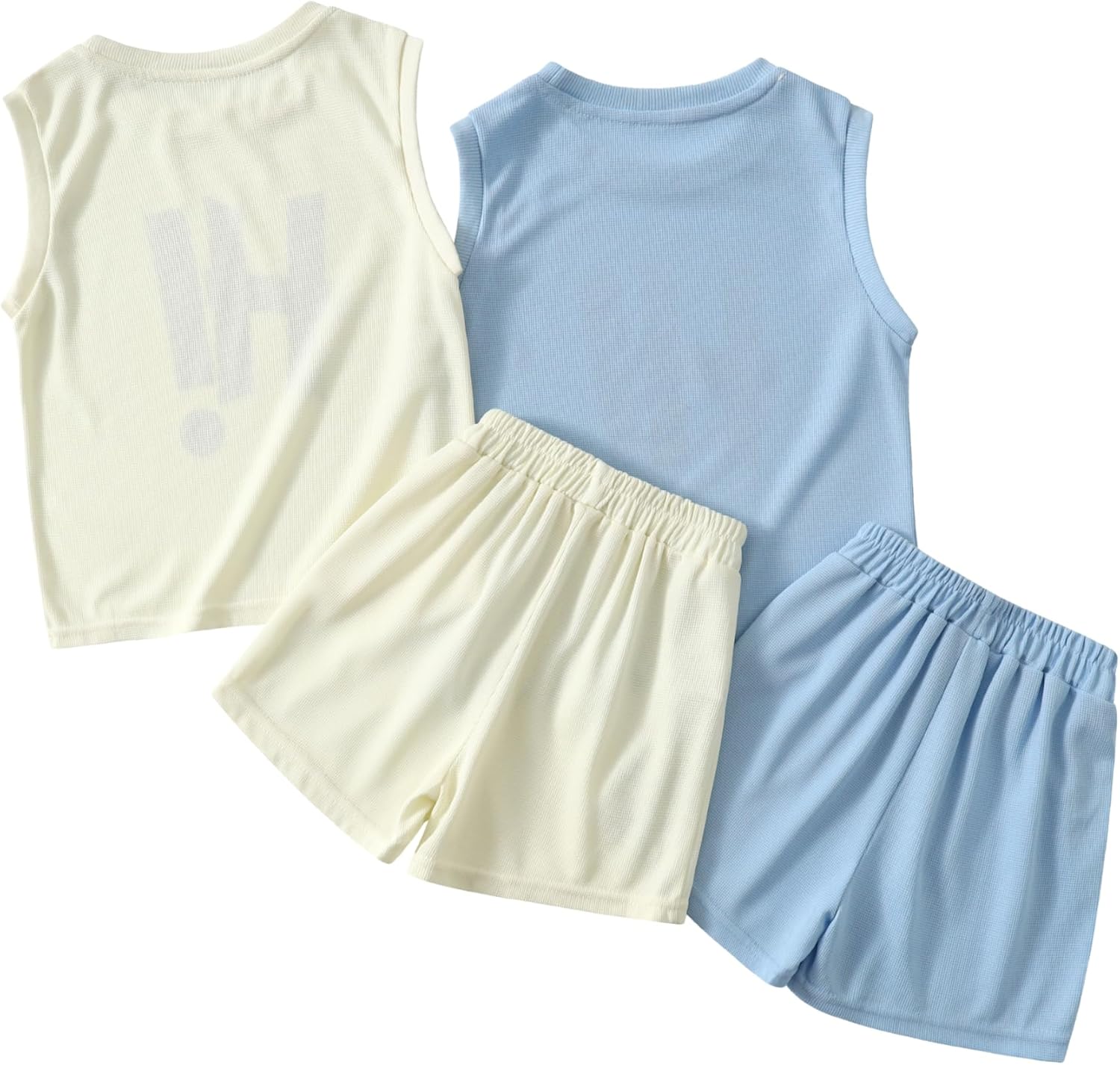 4PC Boy's Toddler Tank Top Boys Shorts Set Outfits Size 7 for Boys Summer Clothing Set 4 - 7Y - TrendyLookz