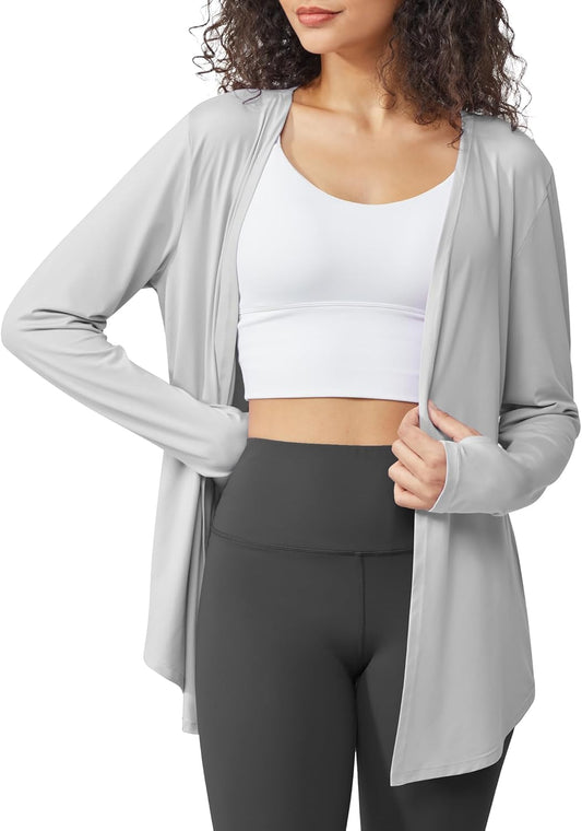 G4Free Lightweight Cardigans for Women UPF 50+ Long Sleeve Sun Shirts Open Front Summer Cover Ups UV Protection