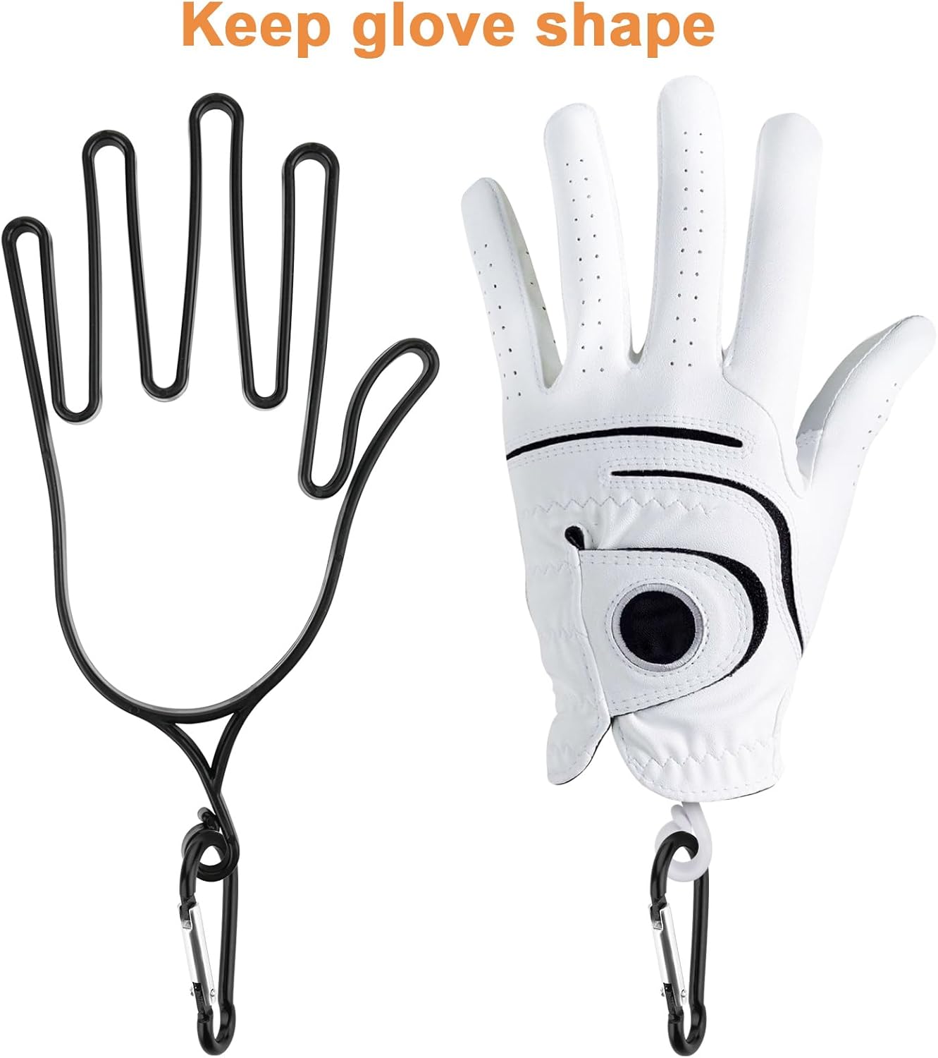 Cosmos 2 Pcs Golf Glove Stretcher Support Frame Holder Keeper Rack Dryer Shaper Tool Accessories for Men Women Golfer Glove Maintenance