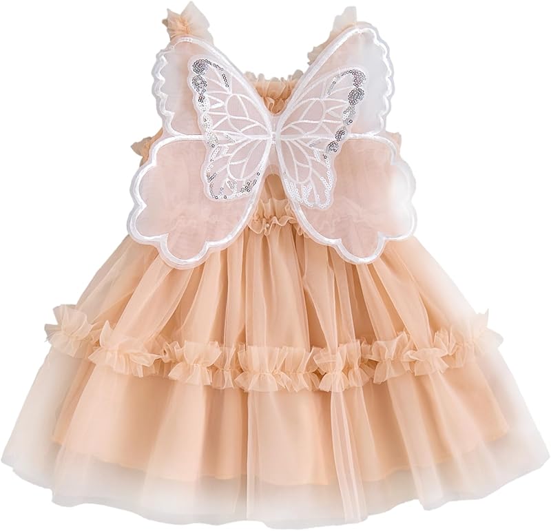 Baby Girl Dress Tulle Fairy Dress Toddler Girl Butterfly Summer Dresses Tutu Sundress Birthday Party Princess Clothes
