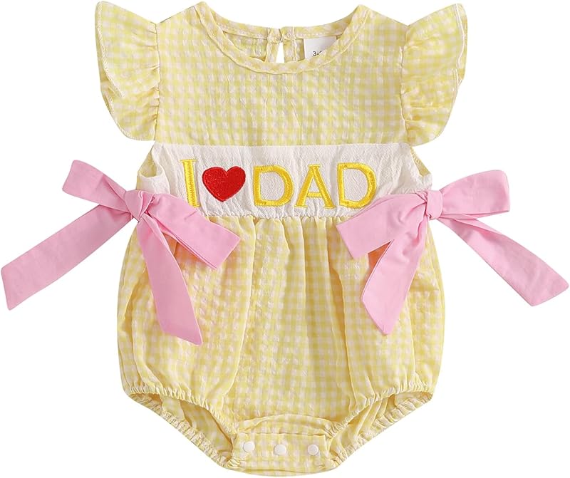 Baby Girl Summer Clothes Newborn Bubble Romper Embroidery Ruffle Sleeve Smocked Bodysuit Cute One Piece Outfit