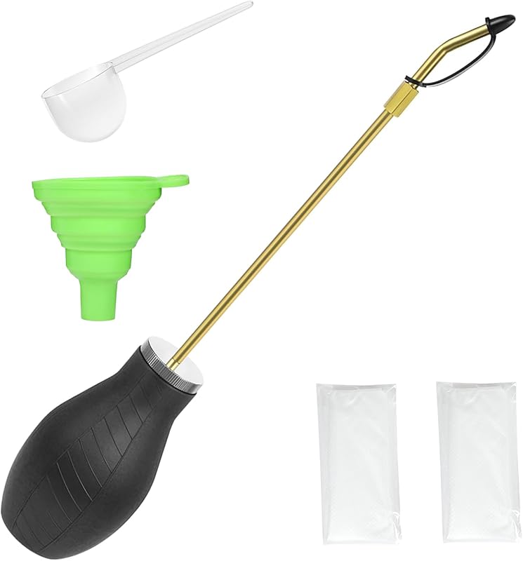 Diatomaceous Earth Duster, Powder Sprayer, Garden Duster Applicator Dispenser with Long Plastic Tube for Organic Gardening Agricultural Supplies for Diatomaceous Earth & Other Home Powder Applications