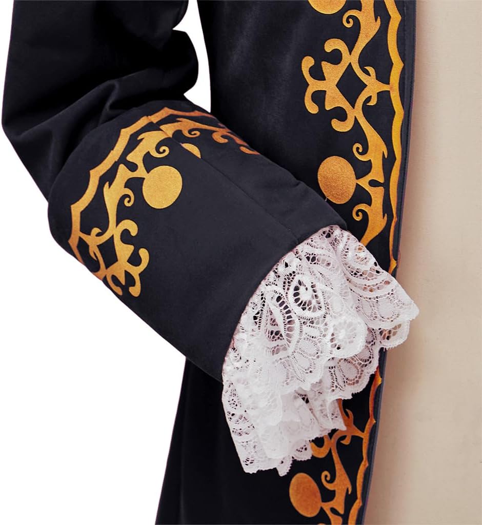 CosplayDiy Men's Colonial Military Tailcoat Costume 18th Century Medieval Regency Tailcoat Jacket
