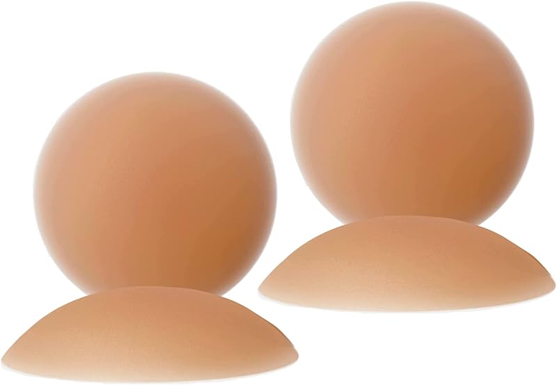 VOCH GALA Nipple Covers 2 Pairs-Seamless and Sheer Adhesive Silicone Nipple Pasties for Women Reusable, Sticky Breast Petals