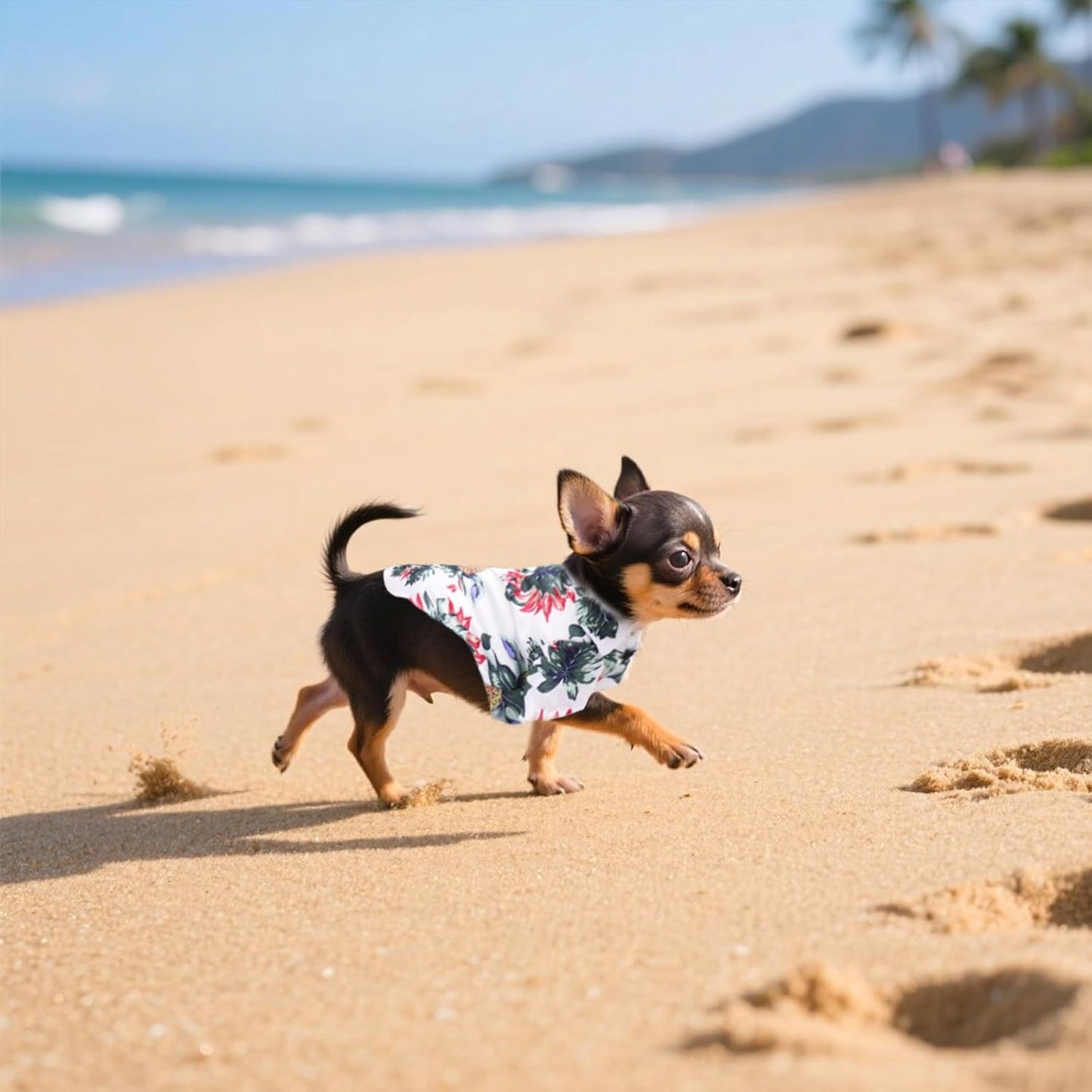 5 Pieces Hawaiian Dog Shirt Pet Summer T-Shirts Breathable Cool Costume Coconut Tree Pineapple Beach Pets Clothes for Small Medium Cat Boy Girl Cute Puppy Polo Apparel Outfit Costumes Doggy- Medium