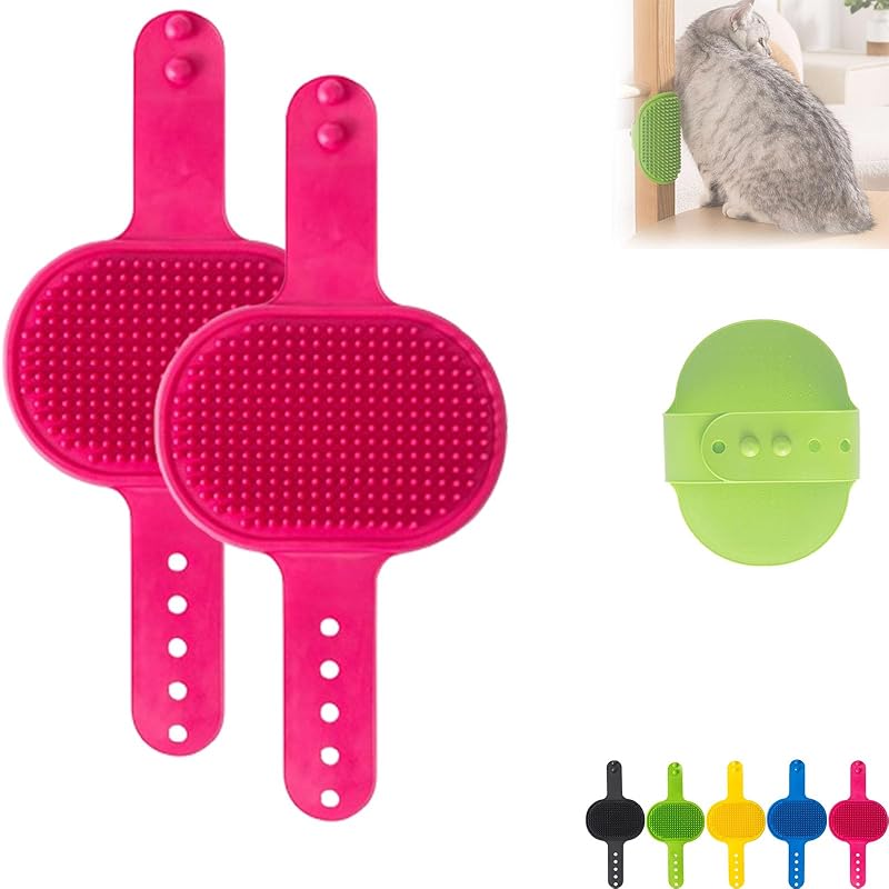 Silicone Grooming Strap Pad for Cats,Meowvo Cat Scratcher, Meowvo Silicone Grooming Scratch Pad, Cats Combs Cat Massager for Climbing Frames Table Legs
