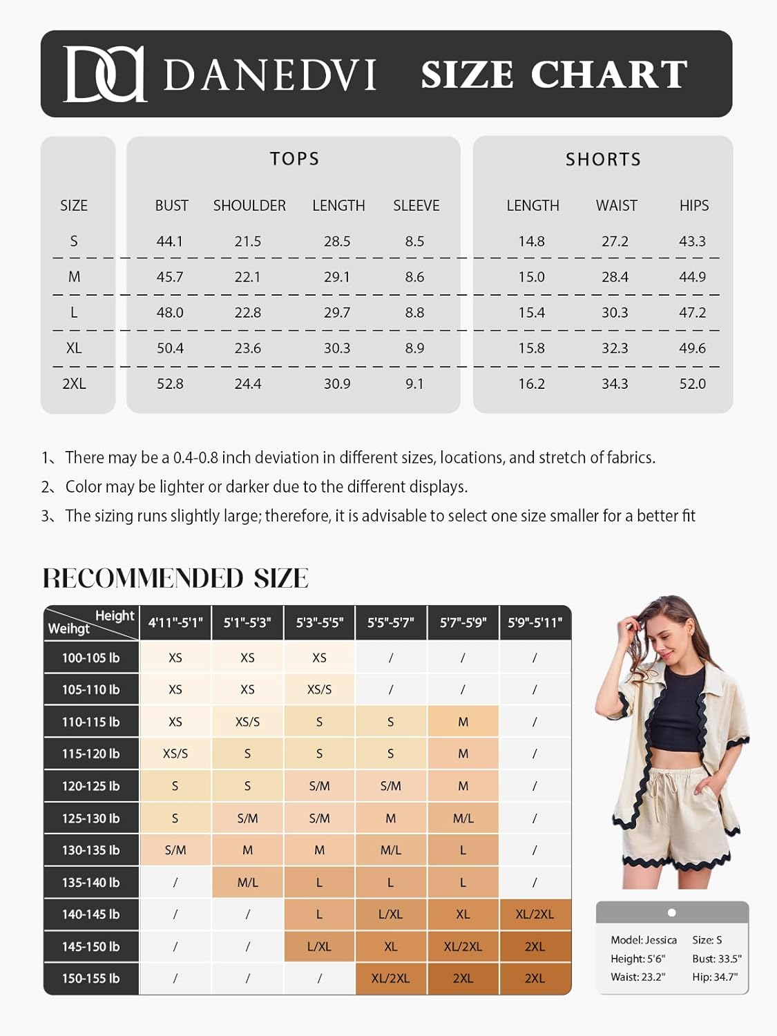Danedvi Womens 2 Piece Outfits Beach Vacation Summer Short Sleeve Button Down Shirts and Shorts Lounge Sets