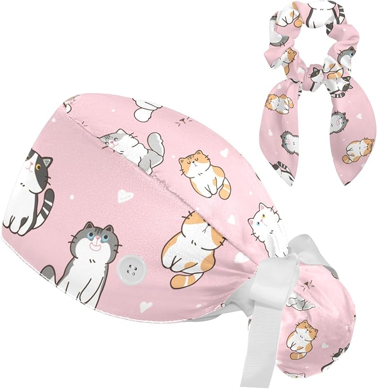 Women's Working Caps with Scrunchies Tarot Pattern Background Lace-Up Hat Unisex Hair Covers One Size