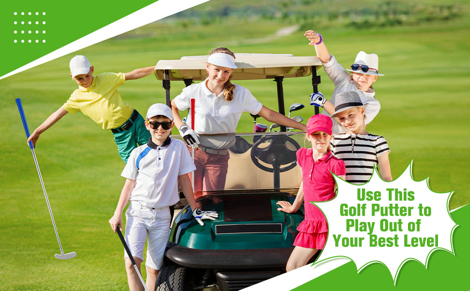 Wettarn 3 Sets Golf Putter Two Ways for Men Women Kids Club with 6 Practice Golf Balls for Left or Right Handed Golfers Indoor Outdoor