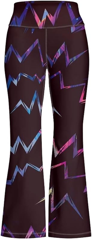 Girls' Athletic Leggings Bell Bottoms Kids Dance Running Yoga Pants High Waisted Workout Active Dance Tights