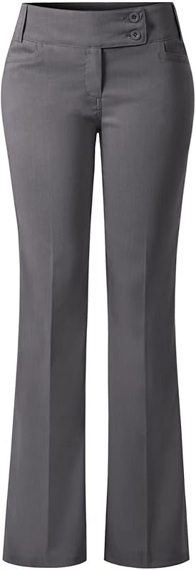 Design by Olivia Women's Relaxed Boot-Cut Office Pants Trousers Slacks