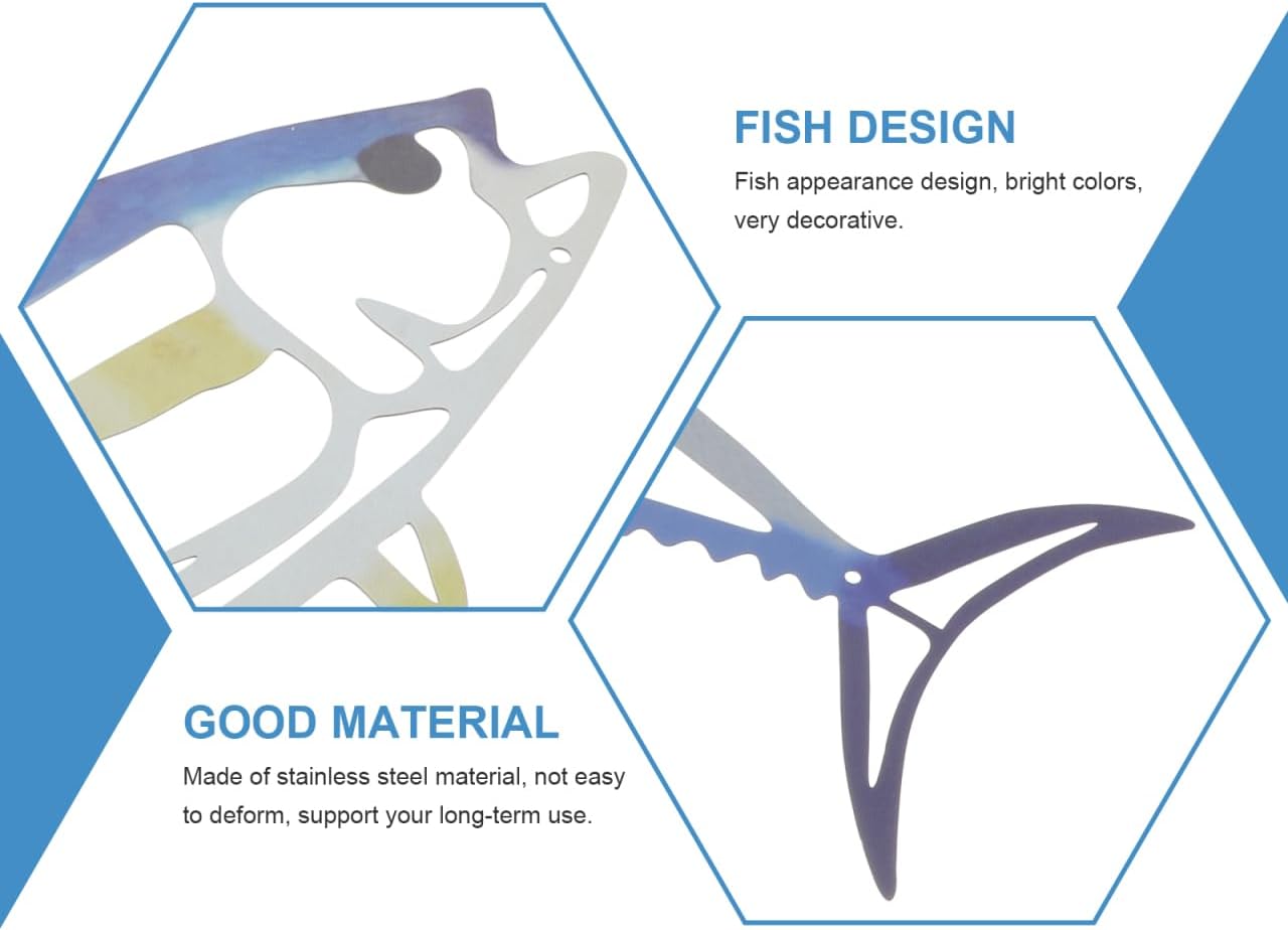 Stainless Steel Shark Wall Decor - Coastal Metal Fish Art Hanging Sculpture for Indoor and Outdoor Home Decoration