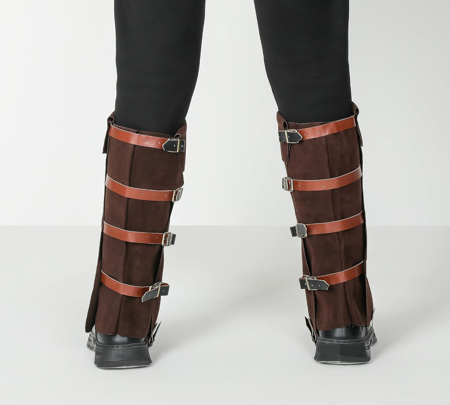 Pirate Boots Covers Medieval Renaissance Steampunk Boots Covers Tops with Studs for Halloween Costume