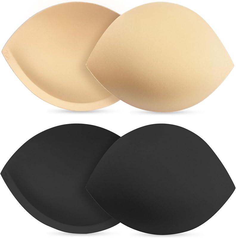 Women's Push Up Bra Pads Inserts 2 Pairs Breast Enhancer Cups Add 1-2 Cup Sizes Instantly A/B, C Cup Available