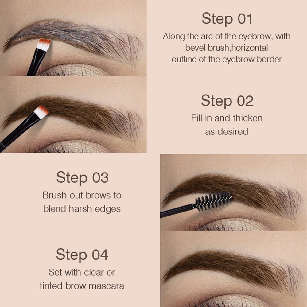 Tinted Thickening Eyebrow Mascara with Two Eyebrow Brushes,Brow Fast Sculpt,Waterproof,Transfer-proof,Eyebrow Tinting Kit- Cruelty Free - Light Medium Brown (1 Pack) (1Pc 01#Brown)