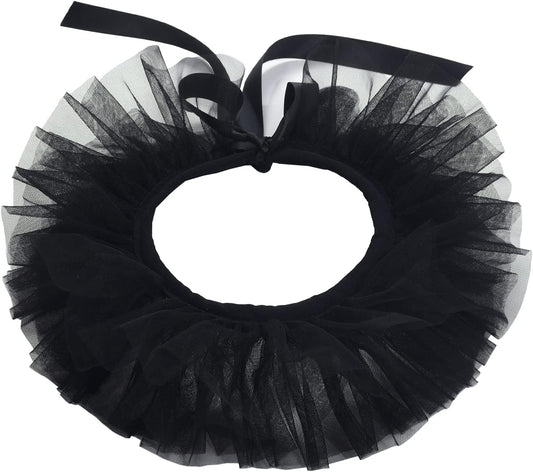Vintage Renaissance Ruffled Tulle Detachable Collar Theater Cosplay Costume Collar Unisex
