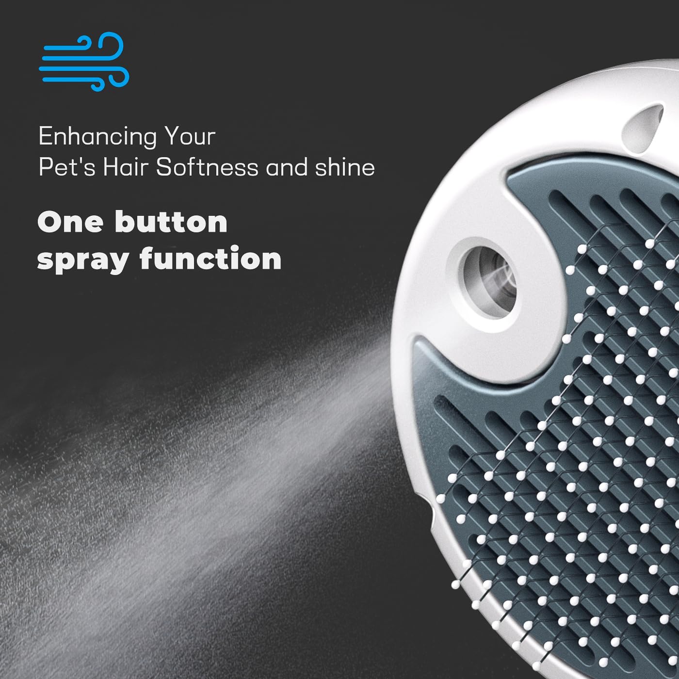 Cat Steam Brush for Indoor Cats – 3-in-1 Grooming Tool with Water Spray, Self-Cleaning Hair Comb for Long & Short Haired Cats and Dogs