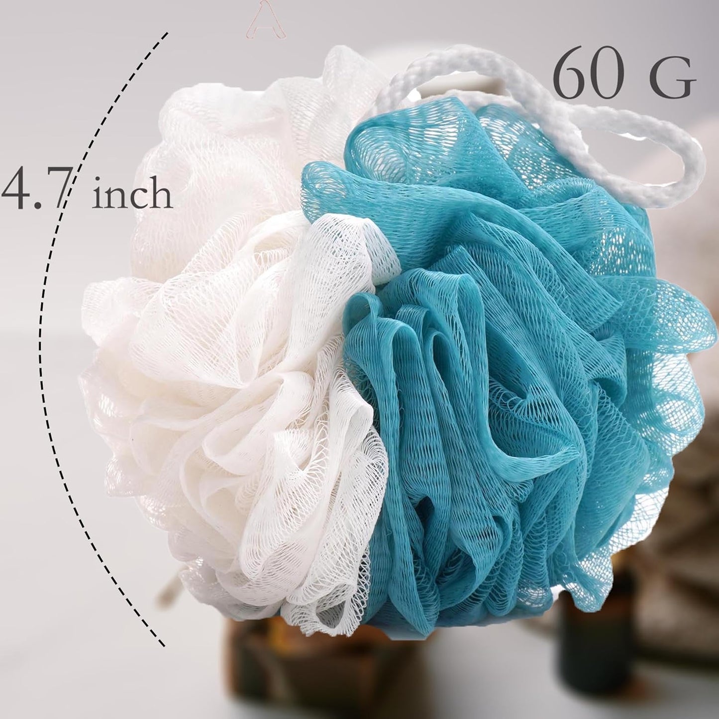 Loofah Bath Sponge Shower Luffas Body Sponge Exfoliating Soft Patchwork Men Women 4 Pack