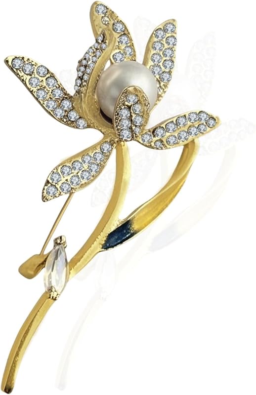 brooches for women, la luen Bow Brooch Pins Sweater Shawl Clips Faux Pearl Brooch Pins for Women