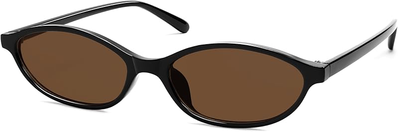 Retro Oval Cat Eye Sunglasses for Women Y2k Trendy Narrow Sunnies Designer Sun Glasses AR82253