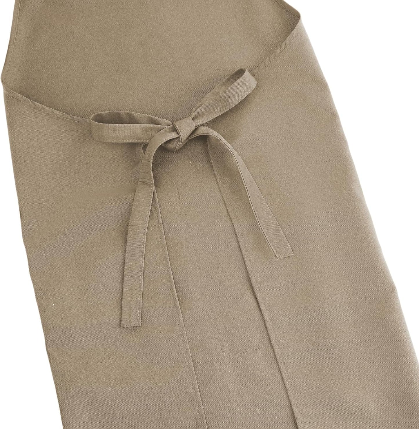 Apron for Men Women with Adjustable Straps and Large Pockets, Canvas Cotton Cooking Kitchen Chef Bib Aprons Waterproof Beige
