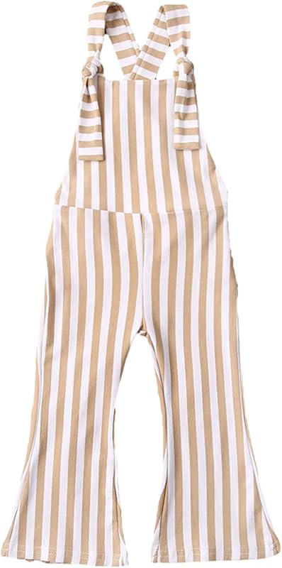 Emmababy Baby Girl Bell Bottoms Romper Toddler Floral Overalls Suspender Flare Pants Sleeveless Strap Jumpsuit Fall Clothes